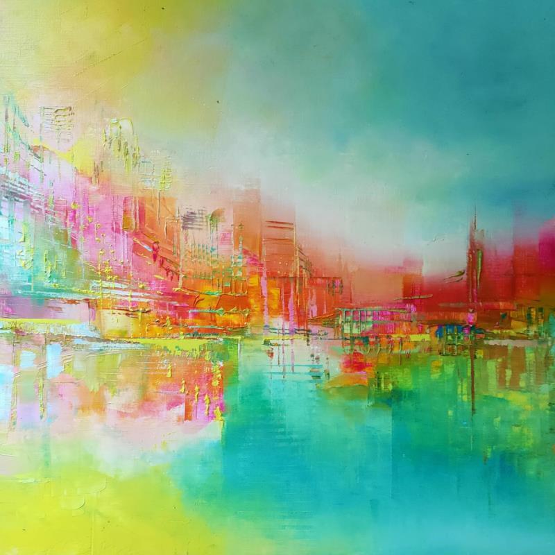 Peinture Pina colada par Levesque Emmanuelle | Tableau Huile