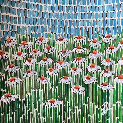 Peinture marguerites par Dmitrieva Daria | Tableau Impressionnisme Acrylique Nature