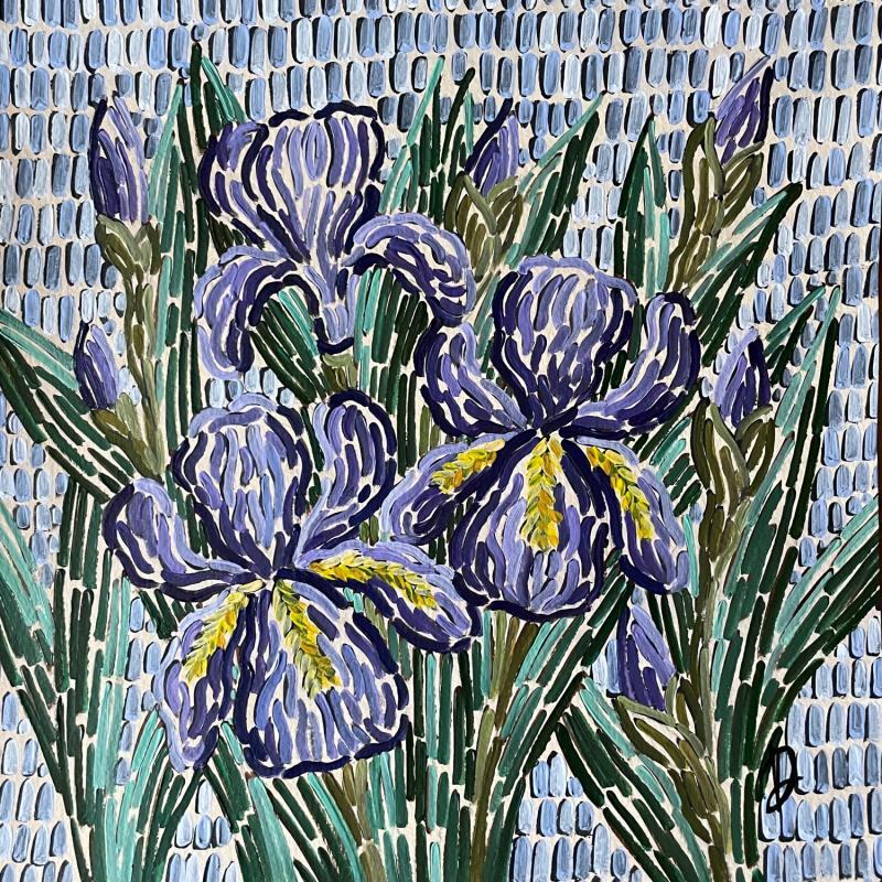 Painting Iris  by Dmitrieva Daria | Painting Impressionism Nature Acrylic