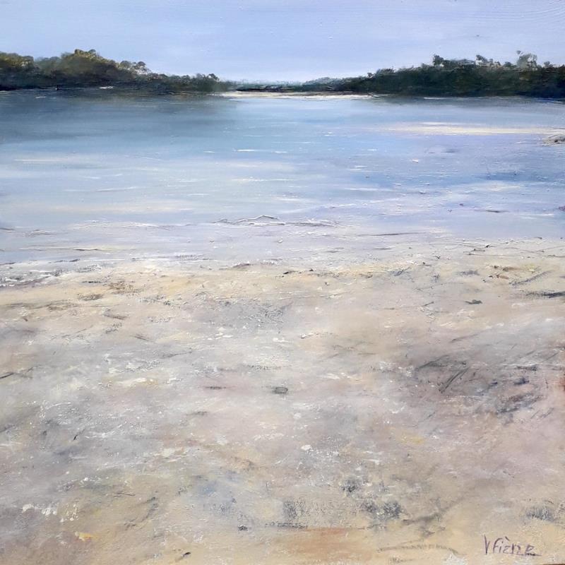 Painting Soleil sur le sable by Fièvre Véronique | Painting Figurative Nature Acrylic