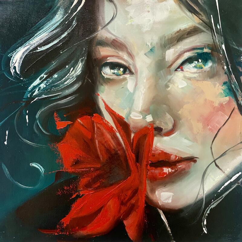 Pintura Papavero rosso  por Abbondanzia Monica | Pintura Figurativo Retrato Aceite Acrílico