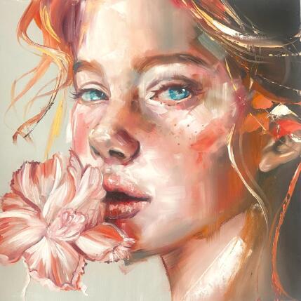 Painting Sfiorando te  by Abbondanzia Monica | Painting Figurative Acrylic Portrait