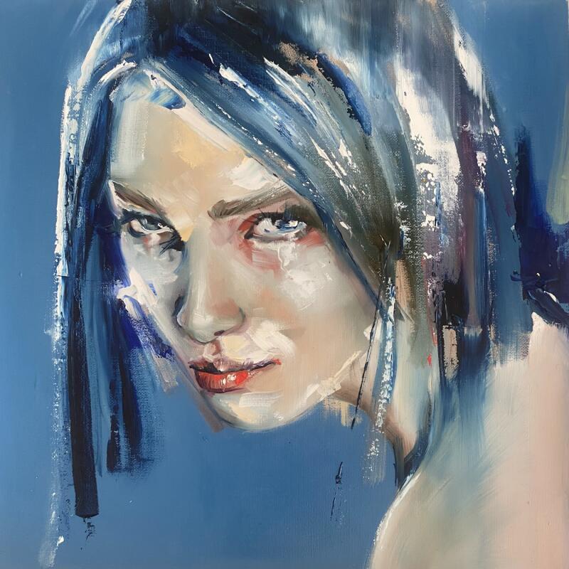 Painting Guardami by Abbondanzia Monica | Painting Figurative Portrait Acrylic