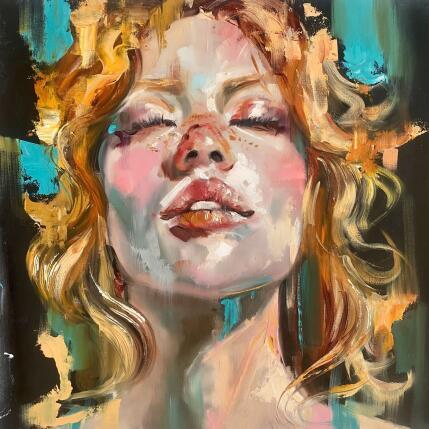 Painting Sognando by Abbondanzia Monica | Painting Figurative Acrylic, Oil Portrait