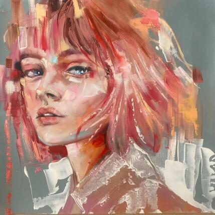 Painting Rosa in te  by Abbondanzia Monica | Painting Figurative Acrylic Portrait