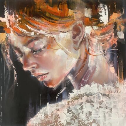 Peinture Pensando te  par Abbondanzia Monica | Tableau Figuratif Acrylique, Huile Portraits