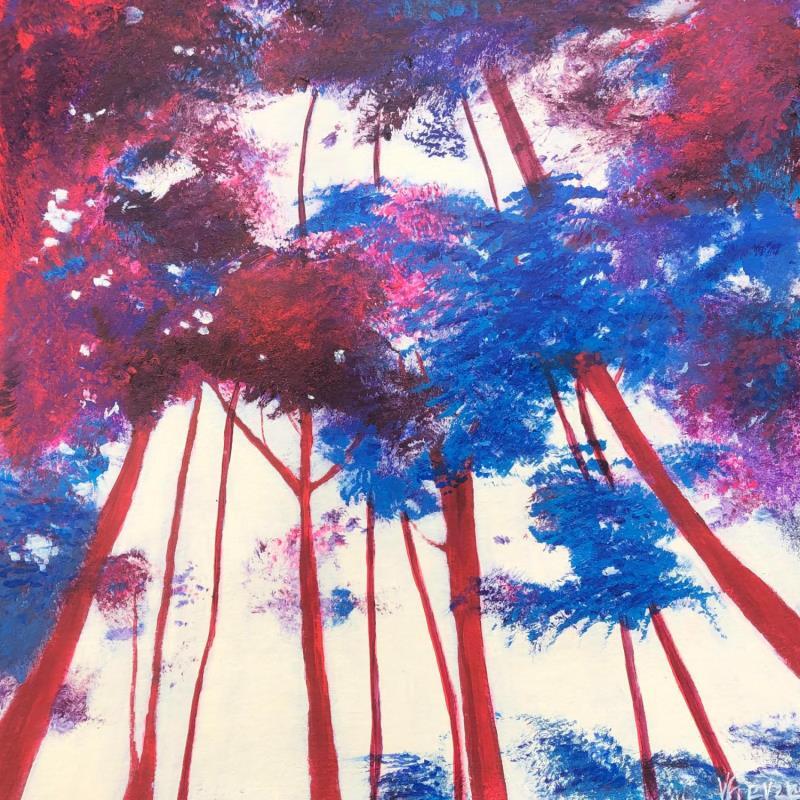 Painting Sous les cîmes by Fièvre Véronique | Painting Figurative Nature Acrylic