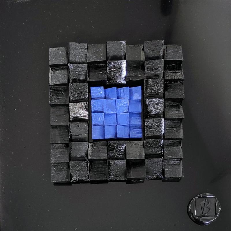 Painting La Paz by Bauquel Véronique | Painting Abstract Minimalist Wood Acrylic Gluing