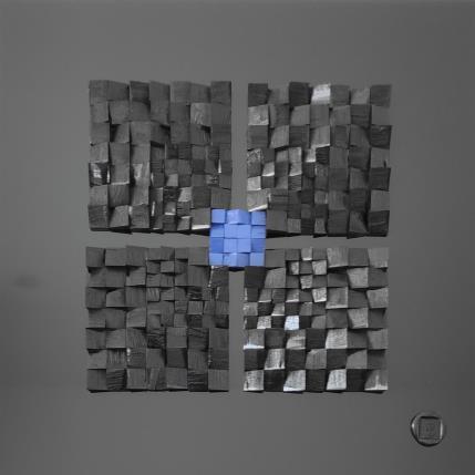 Painting Casablanca by Bauquel Véronique | Painting Abstract Acrylic, Gluing, Wood Minimalist