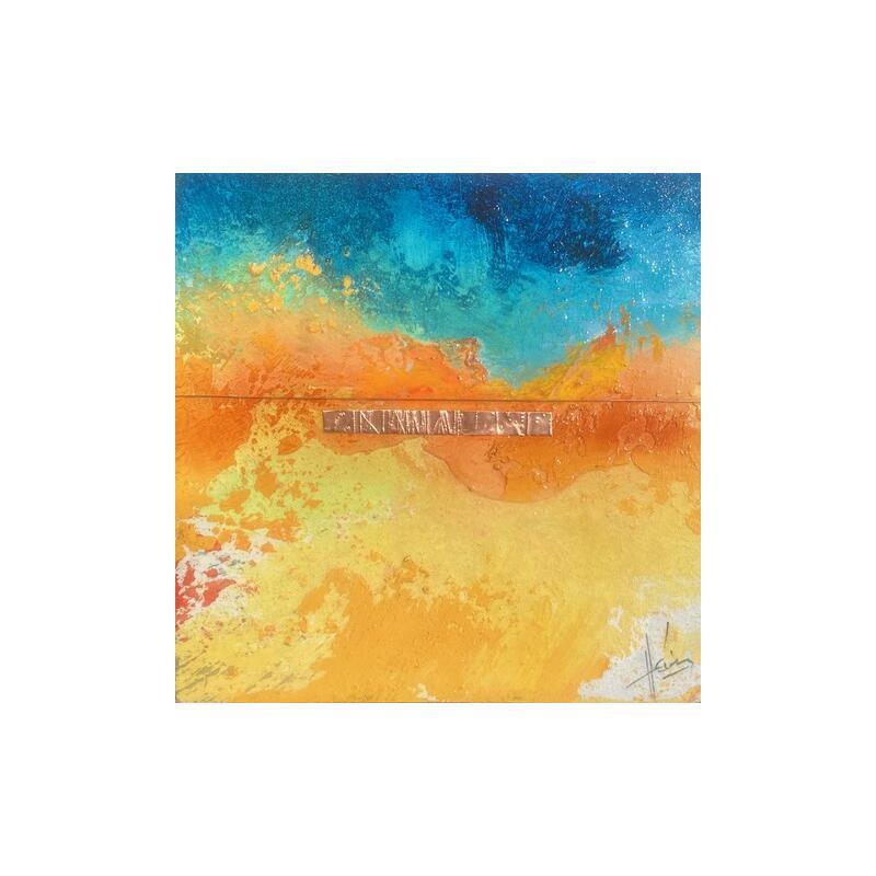 Painting Abstraction # 3735 by Hévin Christian | Painting Abstract Minimalist Oil Acrylic Pastel