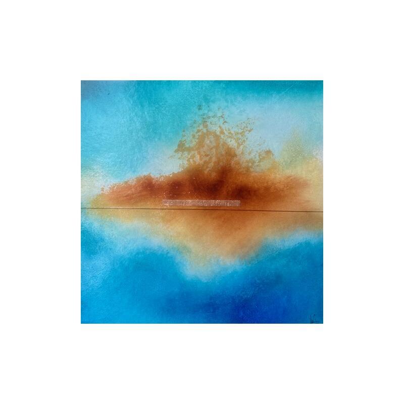 Painting  Abstraction # 3720 by Hévin Christian | Painting Abstract Minimalist Oil Acrylic Pastel