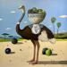 Peinture Autruche et figues par Lionnet Pascal | Tableau Surréalisme Acrylique