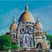 Peinture Paris, le Sacré-Coeur par Cédanne | Tableau Figuratif Paysages Urbain Architecture Huile Acrylique