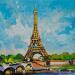 Gemälde Paris, la Tour Eiffel von Cédanne | Gemälde Figurativ Landschaften Urban Architektur Öl Acryl