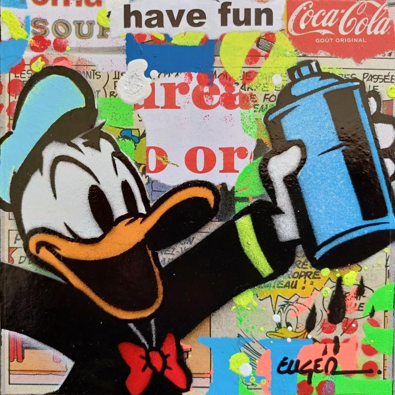 Painting HAVE FUN by Euger Philippe | Painting Pop-art Pop icons Acrylic Gluing