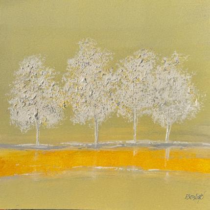 Peinture Echappée de lumière par Escolier Odile | Tableau Figuratif Acrylique Minimaliste, Nature, Paysages