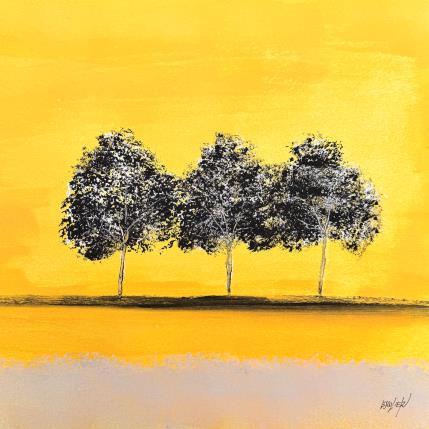 Gemälde Gorgés d'une lumière bienfaisante von Escolier Odile | Gemälde Figurativ Acryl Landschaften, Minimalistisch, Natur