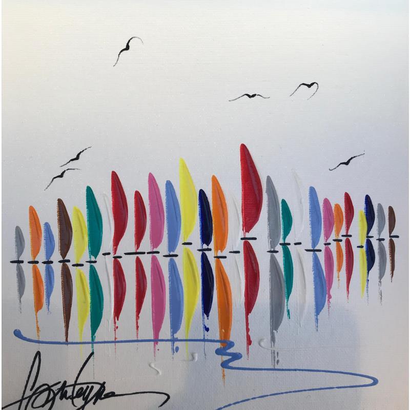 Painting Avec nous ? by Fonteyne David | Painting Figurative Acrylic