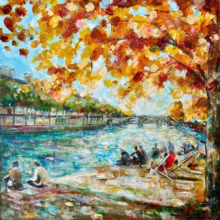 Peinture Golden Autumn par Solveiga | Tableau