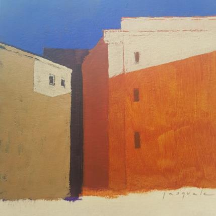Gemälde Au matin von Pasquale | Gemälde Figurativ Acryl Architektur, Landschaften, Natur, Pop-Ikonen
