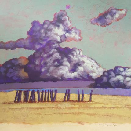 Painting Après la pluie by Pasquale | Painting Figurative Acrylic Architecture, Landscapes, Nature