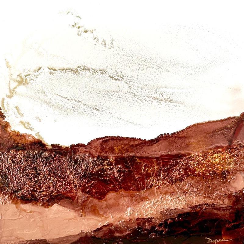 Peinture 2377 Poésie Mocha Mousse par Depaire Silvia | Tableau Abstrait Paysages Minimaliste Acrylique
