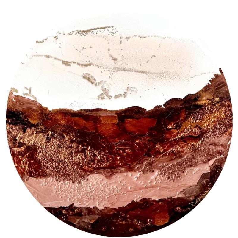 Peinture 2376 Poésie Mocha Mousse par Depaire Silvia | Tableau Abstrait Paysages Minimaliste Acrylique