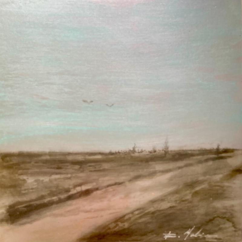 Peinture Sentier dans le Larzac par Mahieu Bertrand | Tableau Figuratif Paysages Métal