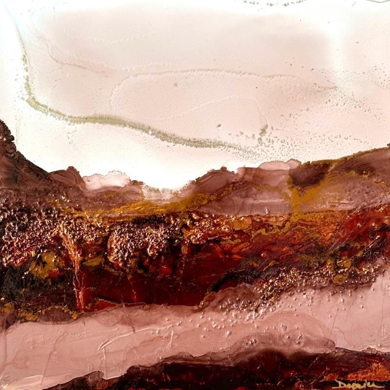 Peinture 2408 Mocha Mousse par Depaire Silvia | Tableau Abstrait Paysages Minimaliste Acrylique