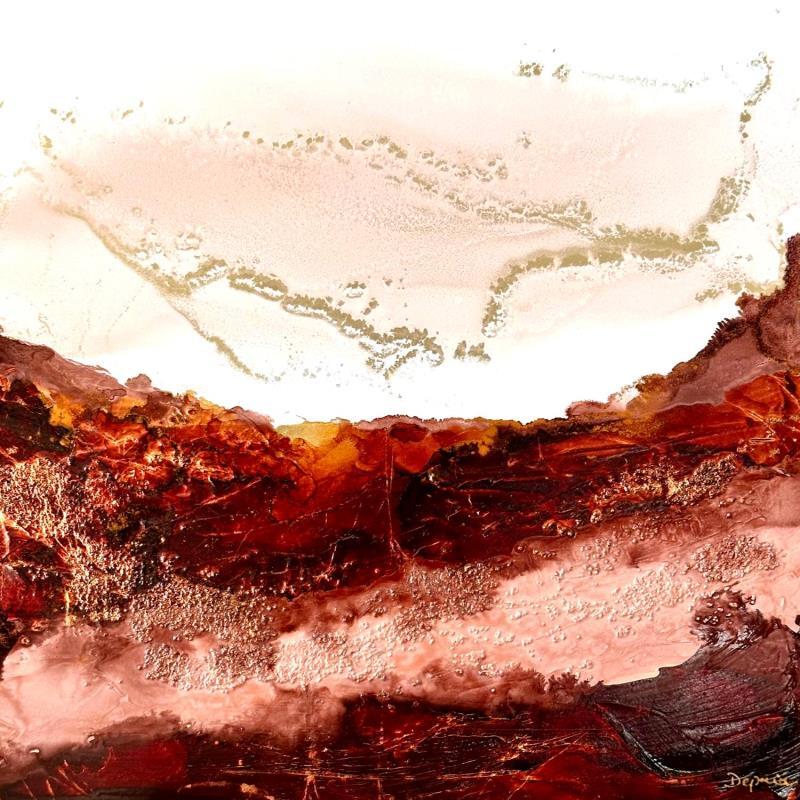 Peinture 2434 Mocha Mousse par Depaire Silvia | Tableau Abstrait Paysages Minimaliste Acrylique