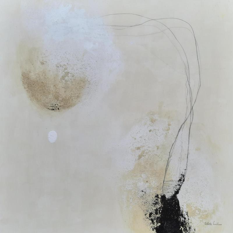 Peinture abstract beige D 103 par Wilms Hilde | Tableau Abstrait Acrylique Sable
