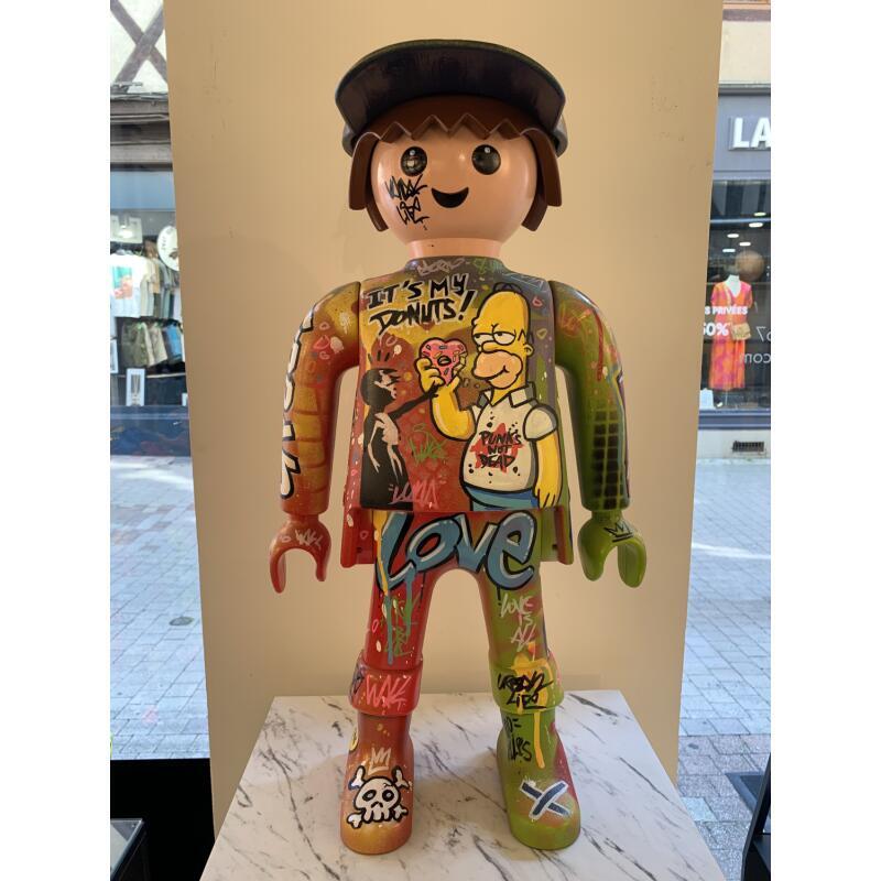 Sculpture It's My Donuts par Luna | Sculpture Pop-art Icones Pop Graffiti Acrylique Posca