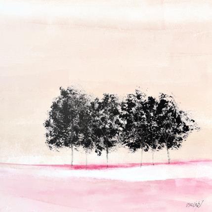 Peinture Entre les feuilles, la vie chante par Escolier Odile | Tableau Figuratif Acrylique Scènes de vie, Société