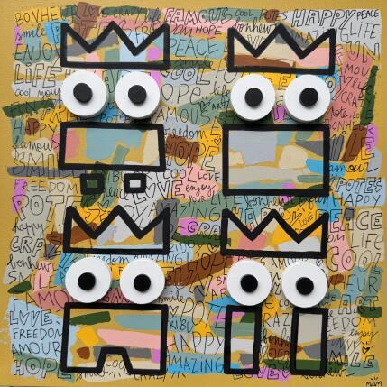 Painting 4 POTES by Mam | Painting Pop-art Acrylic Pop icons, Society