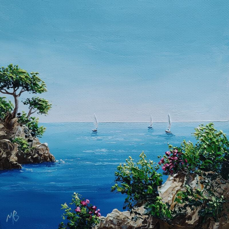 Painting Instant détente by Blandin Magali | Painting Figurative Landscapes Oil