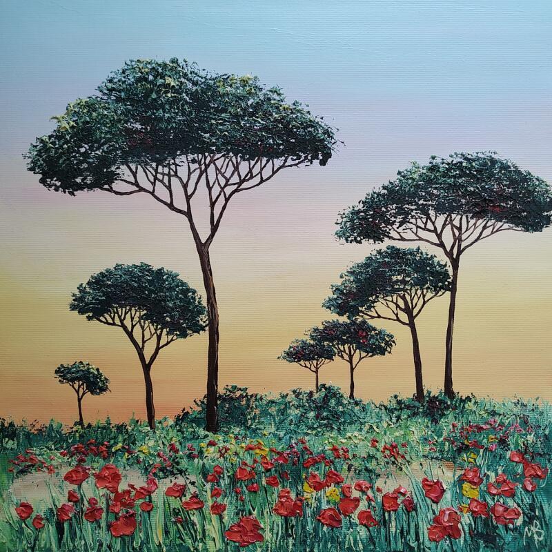 Gemälde Soirée haute en couleurs von Blandin Magali | Gemälde Figurativ Landschaften Öl