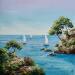 Painting Amour du sud by Blandin Magali | Painting Figurative Landscapes Oil