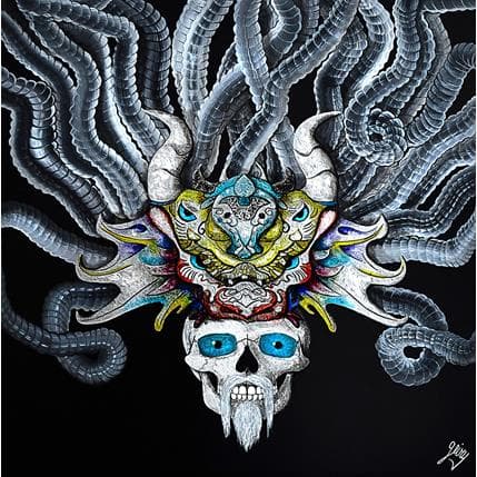 Peinture Dragon par Geiry | Tableau Figuratif Acrylique Portraits