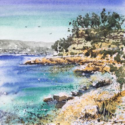 Gemälde Calanque  von Hoffmann Elisabeth | Gemälde Figurativ Aquarell Marine