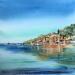 Painting Reflets de Villefranche sur mer  by Hoffmann Elisabeth | Painting Figurative Marine Watercolor