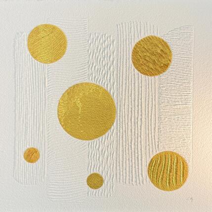 Peinture Woodland hike par Caitrin Alexandre | Tableau Matiérisme Encre, Feuille d'or, Papier Architecture, Minimaliste