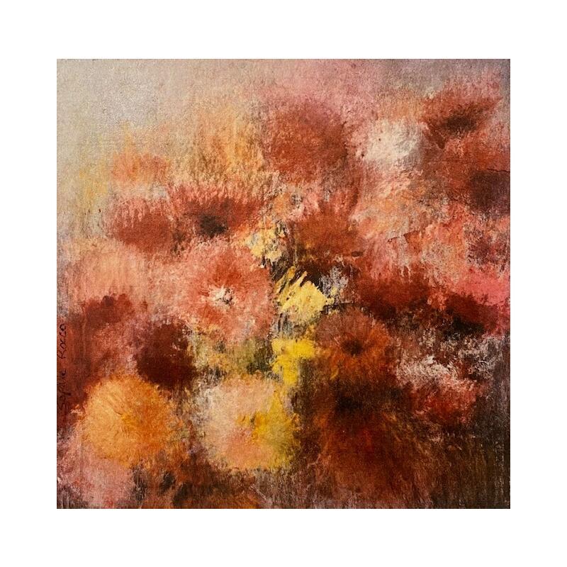 Peinture Les fleurs de Bagatelle par Rocco Sophie | Tableau Art Singulier Nature Acrylique