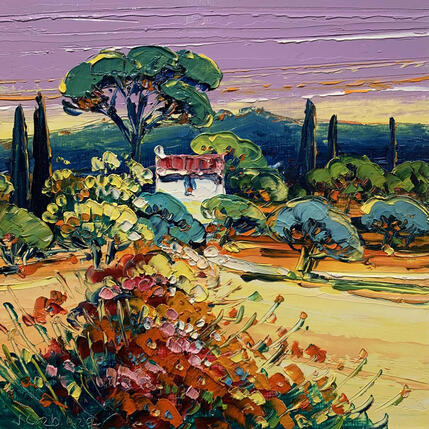 Peinture Le coup de coeur par Corbière Liisa | Tableau Figuratif Huile Paysages