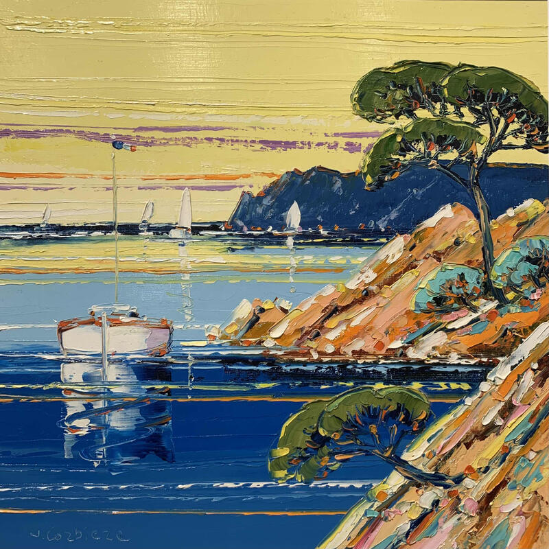 Peinture Versant sud par Corbière Liisa | Tableau Figuratif Paysages Huile