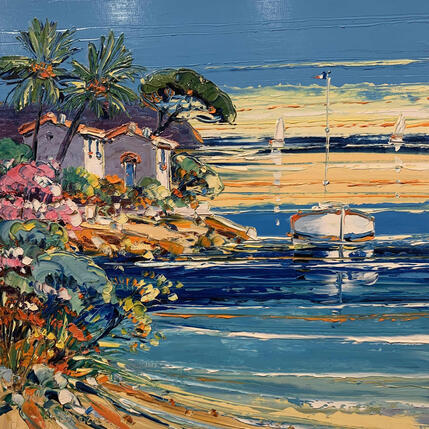 Peinture Abri côtier par Corbière Liisa | Tableau Figuratif Huile Paysages