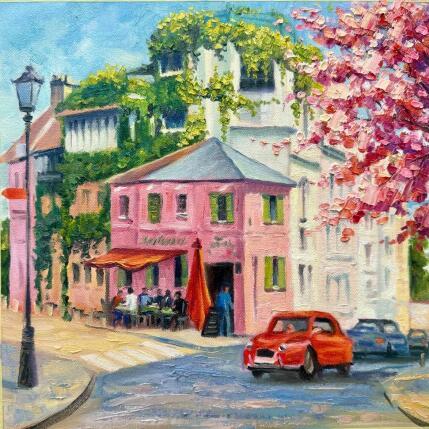 Peinture Paris Montmartre par Pigni Diana | Tableau Impressionnisme Huile Architecture, Paysages, Urbain
