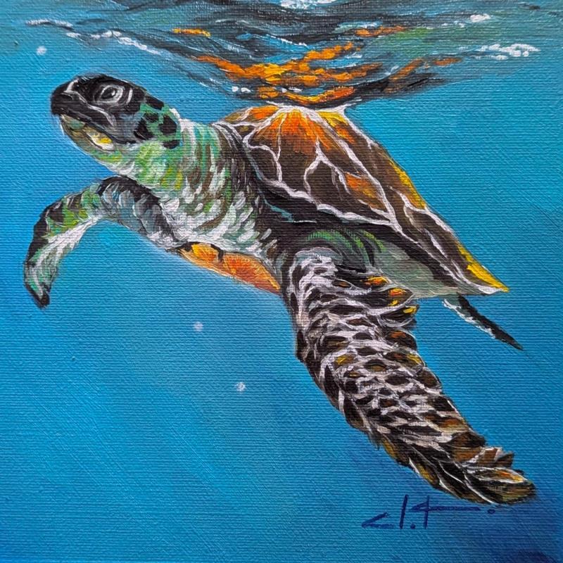 Peinture Ophélie  par CLOT | Tableau Figuratif Animaux Huile