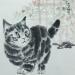 Painting Cat by Du Mingxuan | Painting Figurative Animals Watercolor Ink