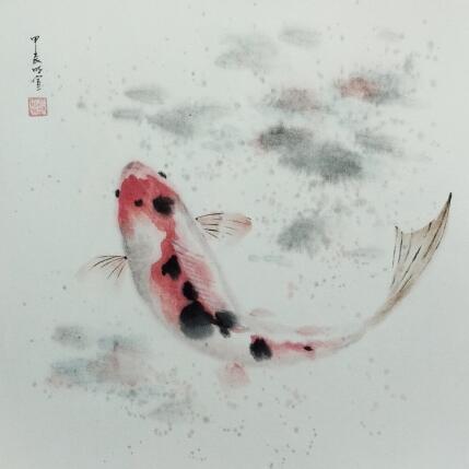 Painting Carp koi by Du Mingxuan | Painting Figurative Ink, Watercolor Animals