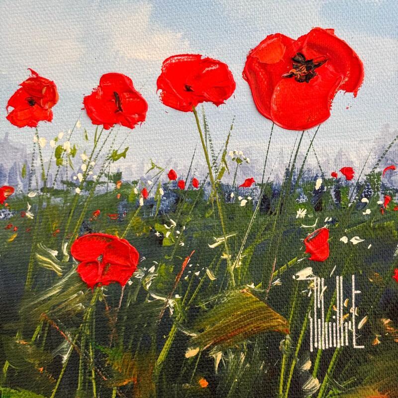 Painting Fleurs et brume by Guillet Jerome | Painting Figurative Oil